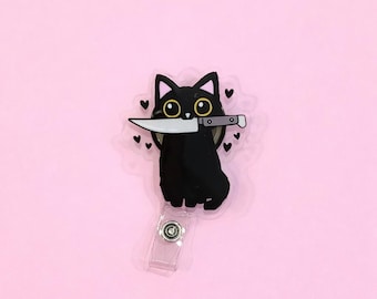 Bobine de badge Kitty avec couteau