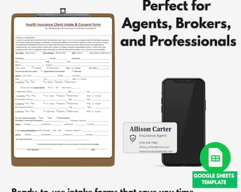 Health Insurance Client Intake Form: Editable Google Sheets Template