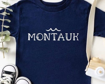 Montauk Nautical Toddler T-shirt - Ocean Seaside Beach Bum Tee Shirt