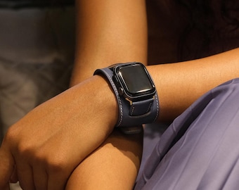 Correa de cuero para Apple Watch, brazalete para iWatch de 38, 40, 41, 42, 44, 45, 46 y 49 mm, brazalete para Galaxy, Fitbit, Pixel y Fossil.