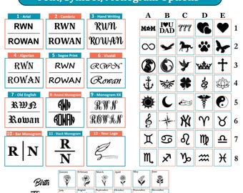 Leather Custom Service, Monogram, Personalization, Customization, Initials, Engraving