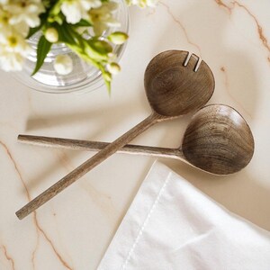 Artisan Wooden Spoons Set of 2 Handmade Utensils for Rustic Kitchen Spoons for Dining Cooking Utensils for Kitchen  Decor Spoons for Gift