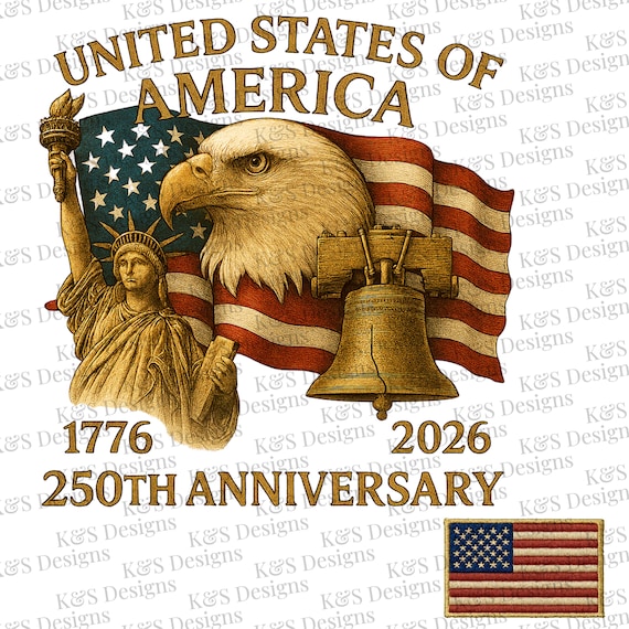 America 250th Anniversary Art: Patriot Eagle, Statue of Liberty (Digital Download, PDF, JPEG, PNG)