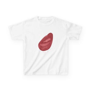 Kiss Me Baby Tee Cute Graphic T Shirt - Trendy Summer Lips Baby Tee