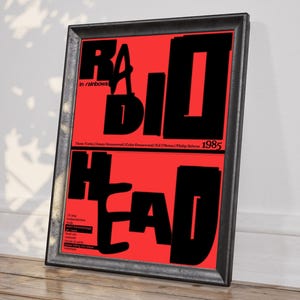 Radiohead Poster – Alternative Rock Wall Art, Thom Yorke Inspired Print, In Rainbows Decor, Grunge Aesthetic Music Poster, Fan-Made