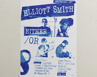 Elliott Smith Either/or Poster: Indie Folk Music Fan Art - Etsy