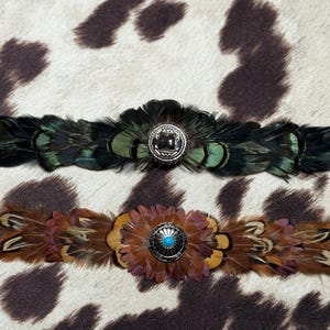 Custom Feather Trucker Hat Chains and Custom 100% Leather Burned Trucker Hat Chains