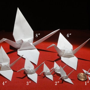 3 inch white cranes 100 pieces image 3