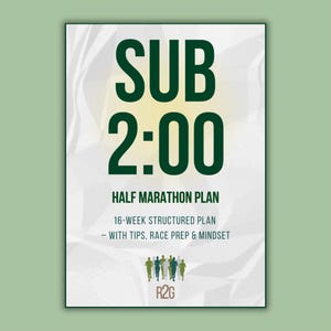 Sub 2:00 Half Marathon Training Plan PDF – 16 Week Structured Program + Printable Tracker