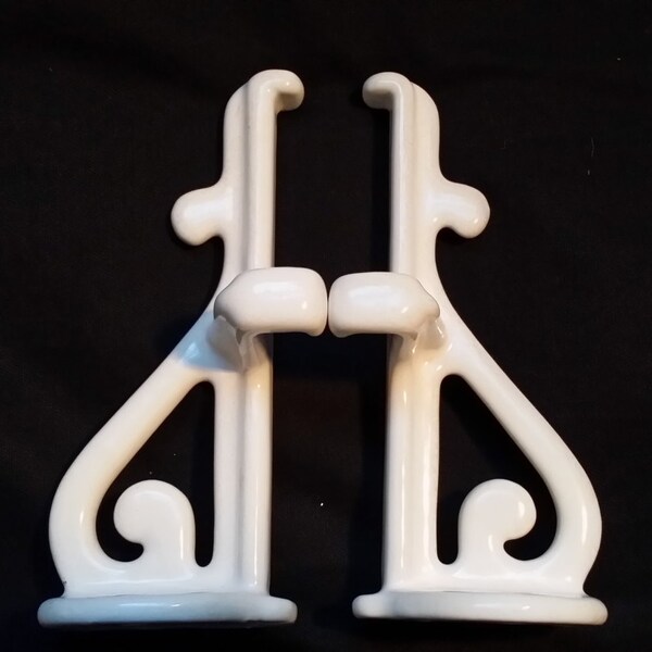 Vintage Porcelain Shelf Brackets