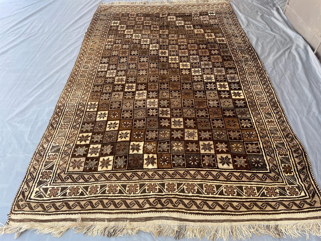 7x12 Rug 1920 Antique Terracotta Rug, 7x12 Handmade Natural Wool Gabbeh Rug ...