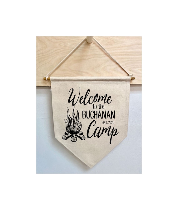 Custom Camp Banner Camping Welcome Sign Custom Camp Flag | Etsy
