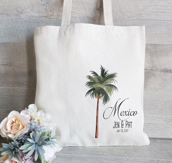palm tree tote bag