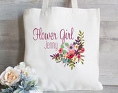 Flower Girl Tote Bag, Wedding Favor Bag, Flower Girl Bag, Wedding Welcome Bag, Wedding Tote Bag