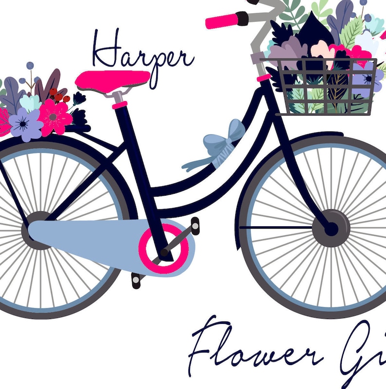 Wedding Favor Bag Floral Bike Gift for Ring Bearer Flower Girl Bag Wedding Welcome Bag Flower Girl Tote Bag Wedding Tote Bag