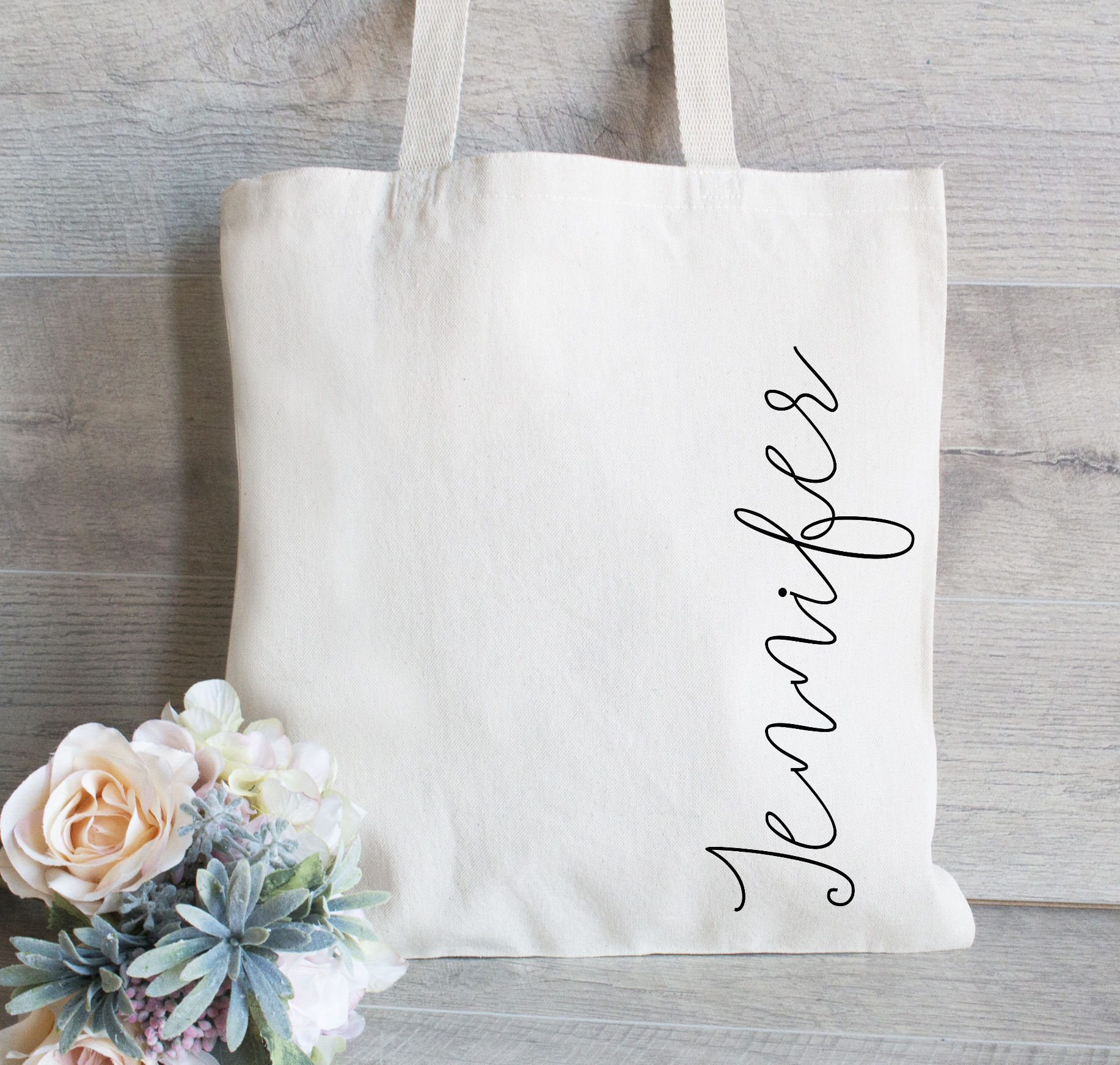 Custom Tote Bag with Name Canvas Tote Bag Personalized Etsy
