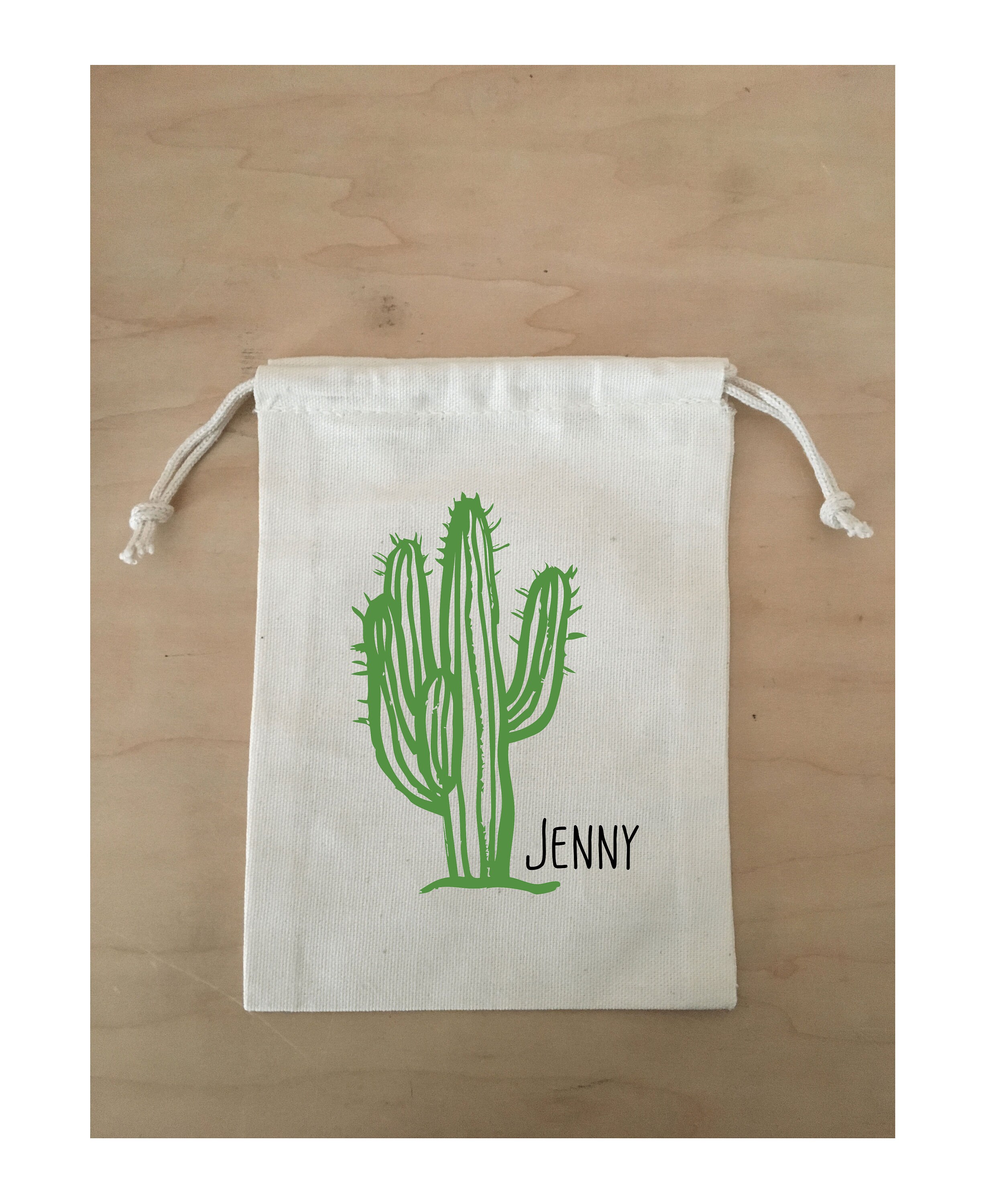Cactus Gift Bag Favor Bag With Cactus and Name Bridesmaid Etsy