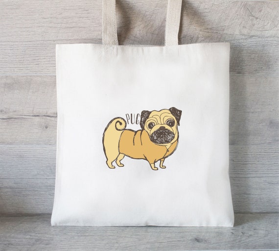 pug tote bag