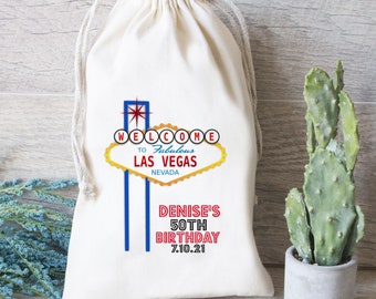 Personalised Las Vegas Party Bag Gift 18th 21st 30th 40th Birthday