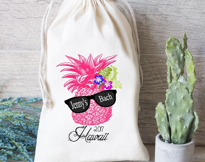 Cactus Gift Bag Favor Bag With Cactus and Name Bridesmaid Etsy