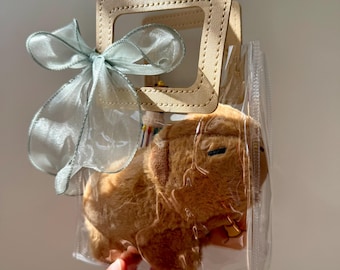 Capybara Gift Set – Plush Bracelet & Stationery, Kawaii Style