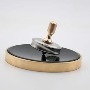 The Brass Monarch Spinning Top – Precision Brass Spinning Top for Adults | 4.5 Min Spinning Time Handcrafted Desk Toy, Executive Gift