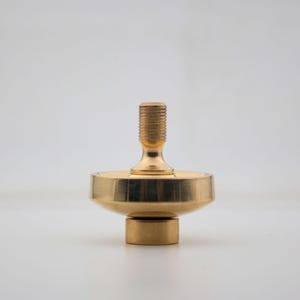 The Brass Monarch Spinning Top – Precision Brass Spinning Top for Adults | 4.5 Min Spinning Time Handcrafted Desk Toy, Balance Toy,