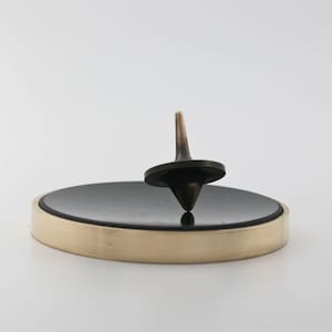 Chronos Spin Pocket Top – Handmade  Spinning Top, Custom Small Spinner with Spinning Top Base, 2-Minute Spinning Time