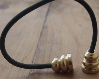 Polished Brass Begleri, Komboli Hand Skill Toy, Fidget Beads