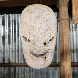 Ivora Grin Handmade Wooden Carving mask halloween / cosplay / old man mask /  face mask / halloween mask / sculpture / old man / home decor