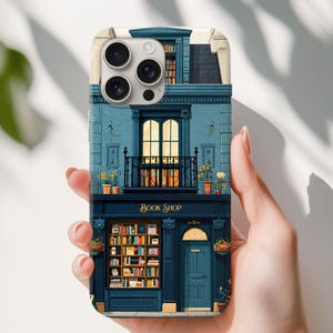 Bookstore Phone Case, Book Lover Phone Casing, Literary Phone Cover, Bookish Gift for her, Dark Cottagecore Book Case iPhone, Samsung Galaxy