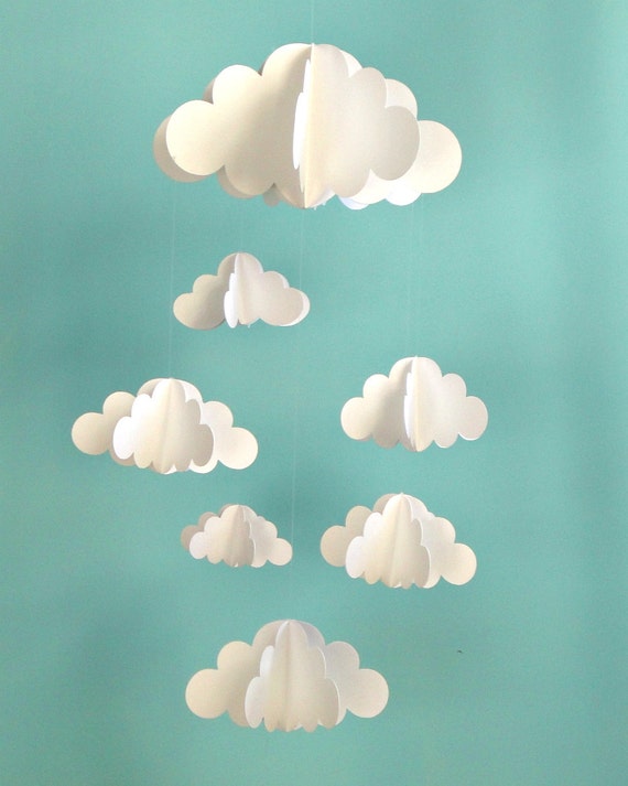 Cloud Baby Mobile Hanging Baby Mobile 3d Paper Mobile Etsy Cloud Baby Mobile Hanging Baby Mobile 3d Paper Mobile Etsy
