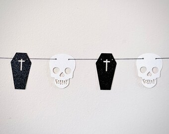 Till We Are Ghosts Banner - Halloween Garland - Goth Wedding - Punk Rock Wedding - Emo Wedding - Till Death Do Us Part Garland, Spooky