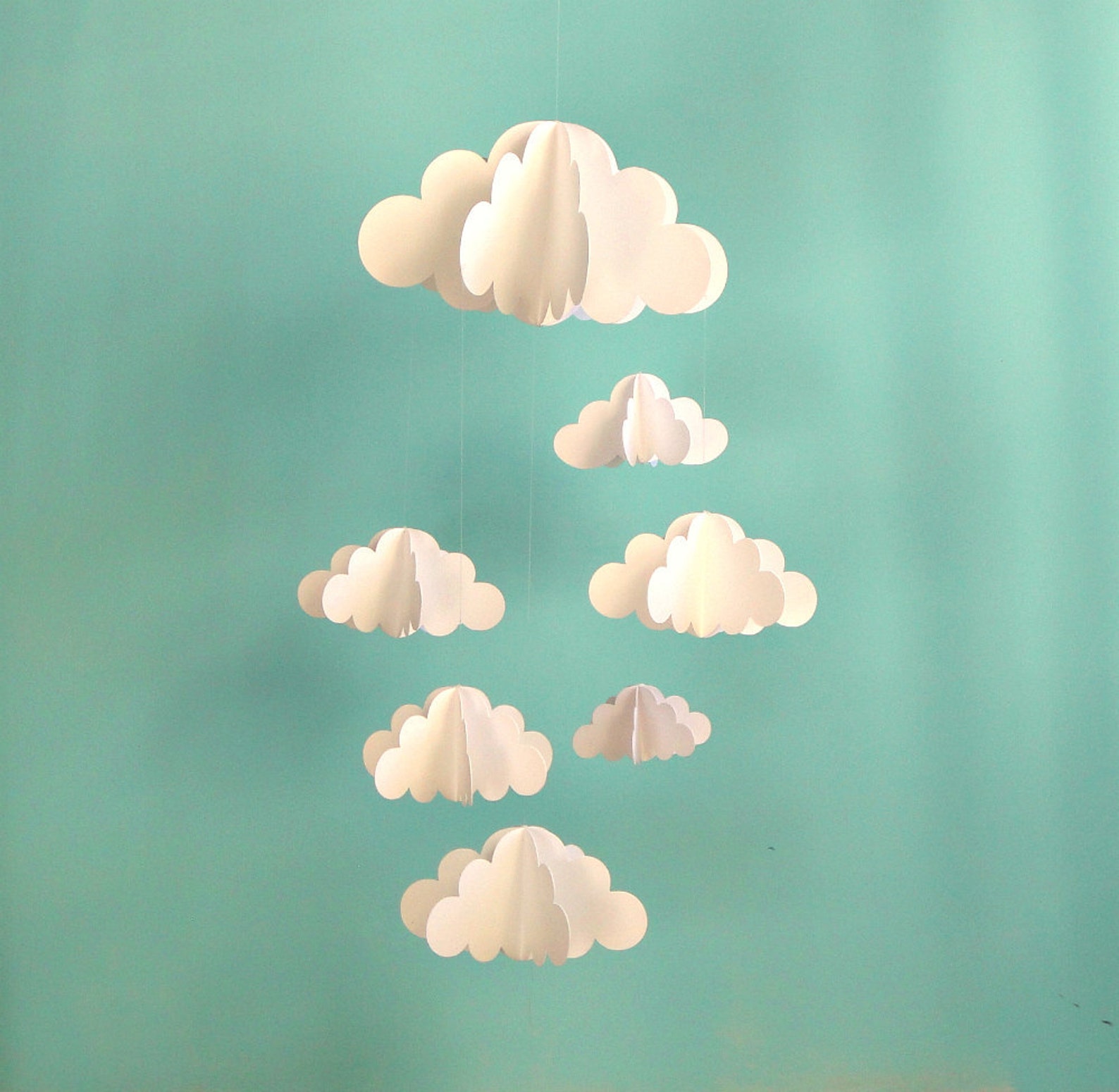 Cloud Baby Mobile Hanging Baby Mobile 3D Paper Mobile Etsy