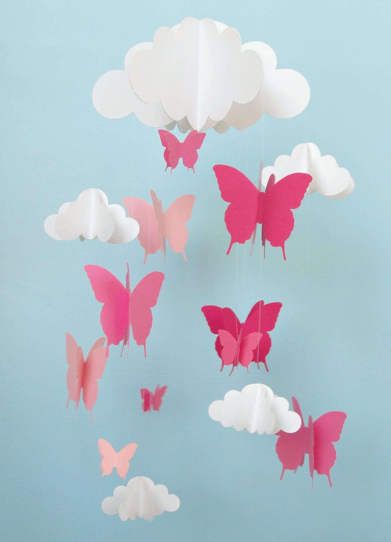 Butterfly Mobile Baby Mobile Butterflies and Cloud Mobile Etsy