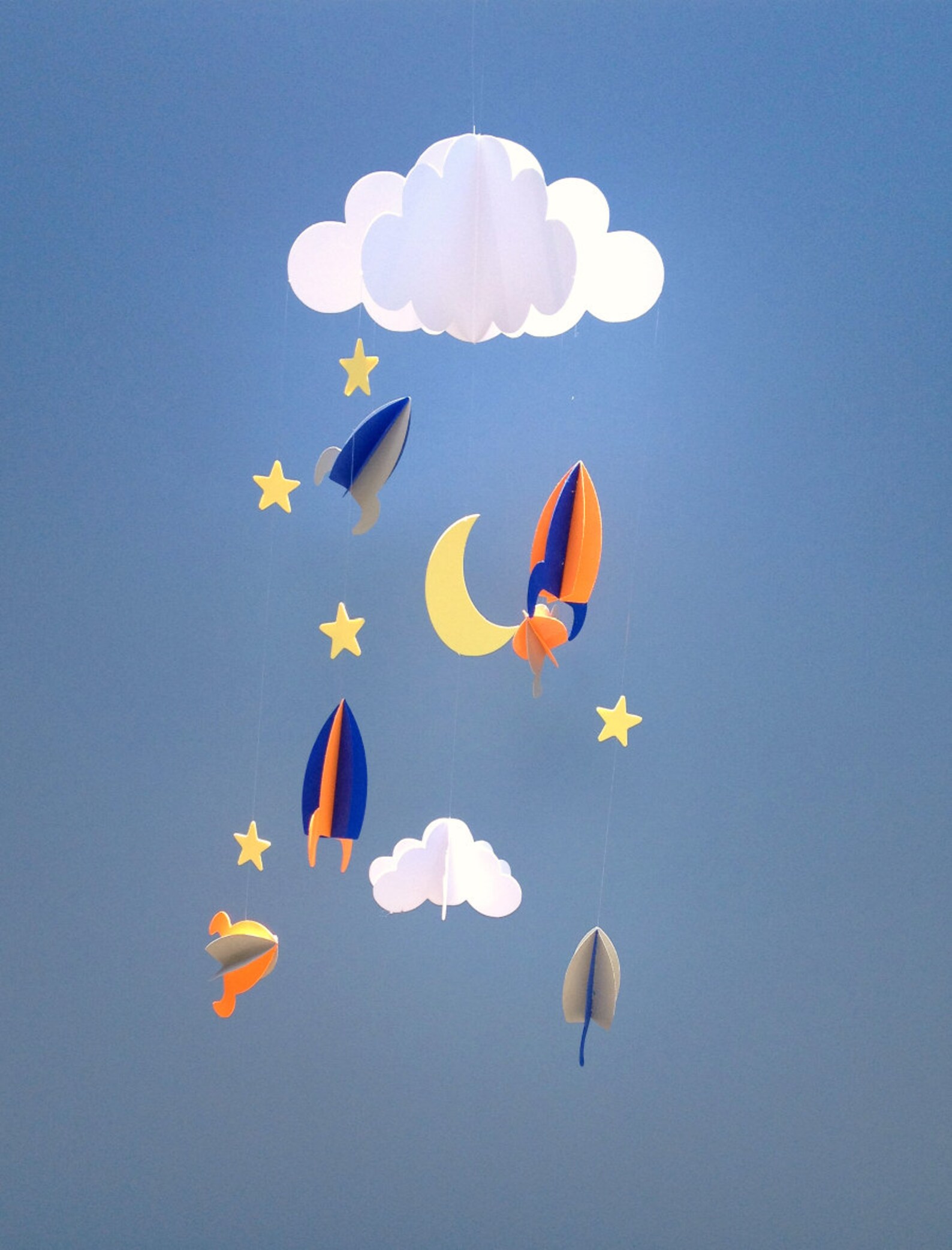 Baby Mobile Rockets and Stars Hanging/space Mobile/baby Etsy