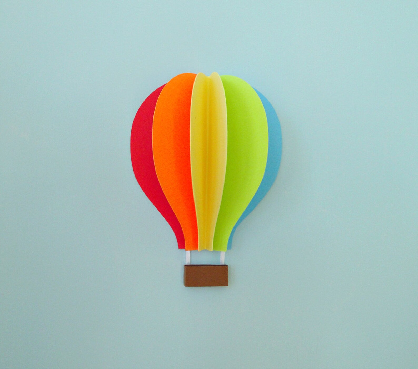 Hot Air Balloon Wall Decal Paper Wall Art Wall Decor 3D Etsy