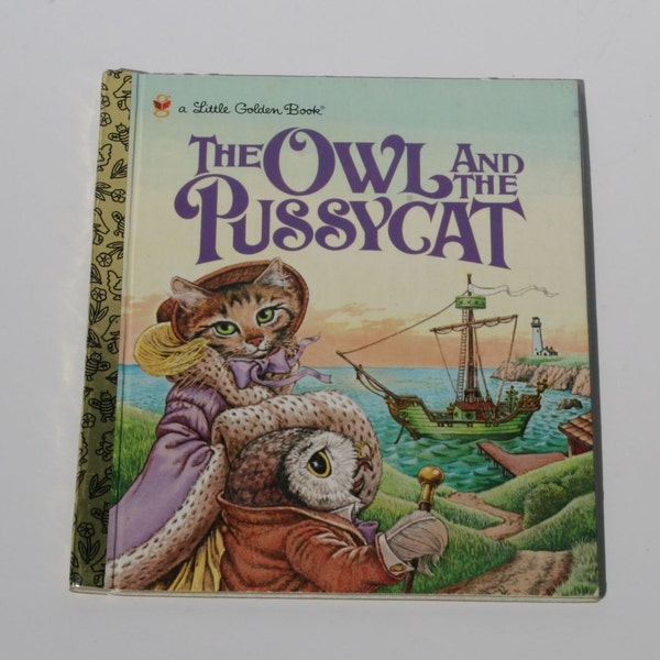 Vintage Children's Book - The Owl and The Pussycat Book Little Golden Books