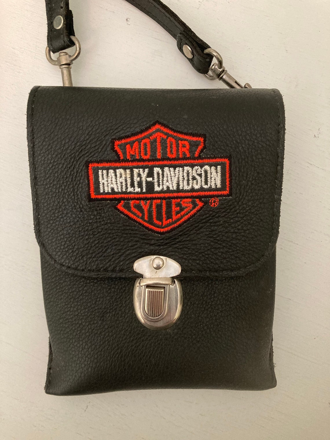 Harley Davidson Leather Belt Pouch Harley Davidson cross Etsy