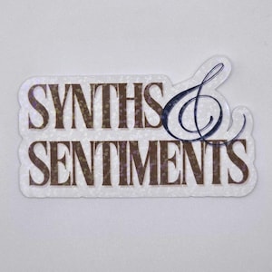 Vinyl Eurorack Sticker &#39;Synths and Sentiments&#39;