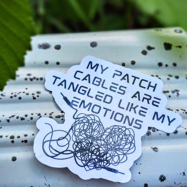 Eurorack Patch Cable Vinyl Sticker 'Emotional Bandwidth'