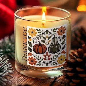 Thanksgiving Candle. Scented candle. Cozy Thanksgiving decor. Fall scents. Gift for decor lovers.