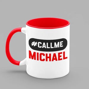 Personalisierte Kaffeetasse mit Namen, Spitznamen, Buchstaben, #Hashtag. Originelle, lustige Keramiktasse, personalisiertes Weihnachtsgeschenk.