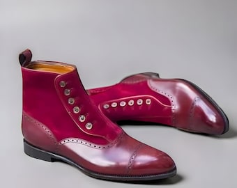 Men’s Handmade Leather Chelsea Ankle Boots, Slip-On Formal Footwear, Genuine Leather Boots for Men