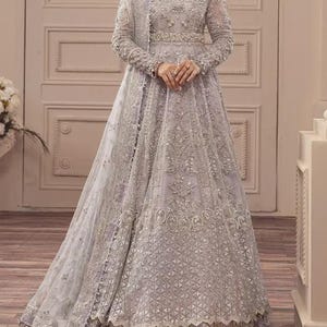 Pakistani indian Designer Maxi, wedding dress, Barat , Nikkah, Mehndi, Engagement function, Guest Outfit, Embellishment embroidered dreses