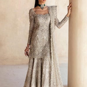 latest Custom Stitch Pakistani Indian Wedding Bridal Gown, Nikkah  Engagement  , Guest Partyware, Formal Dress, Bridesmaid Indian Dress gift