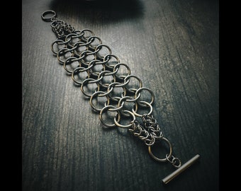 ChainMaille Cuff... A Heavy Metal Standard