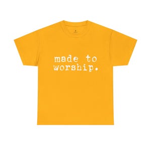 Made to Worship Christian T-Shirt | Faith Graphic Tee for Women & Men | Worship Music Shirt | Bible Verse Inspired Tee