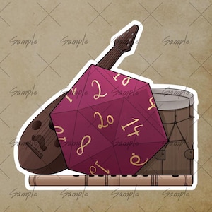 Bard Dice Set stickers