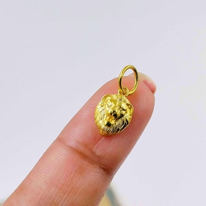 14K Gold Lion Head Necklace, Vintage Animal Jewelry, 14k Gold Lion Pendant, Yellow Gold Lion Head Pendant Charm, Animal Jewelry Men&#39;s Gift